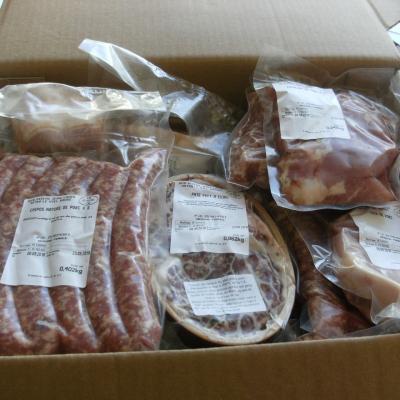 colis de 35 kg de viande de porc